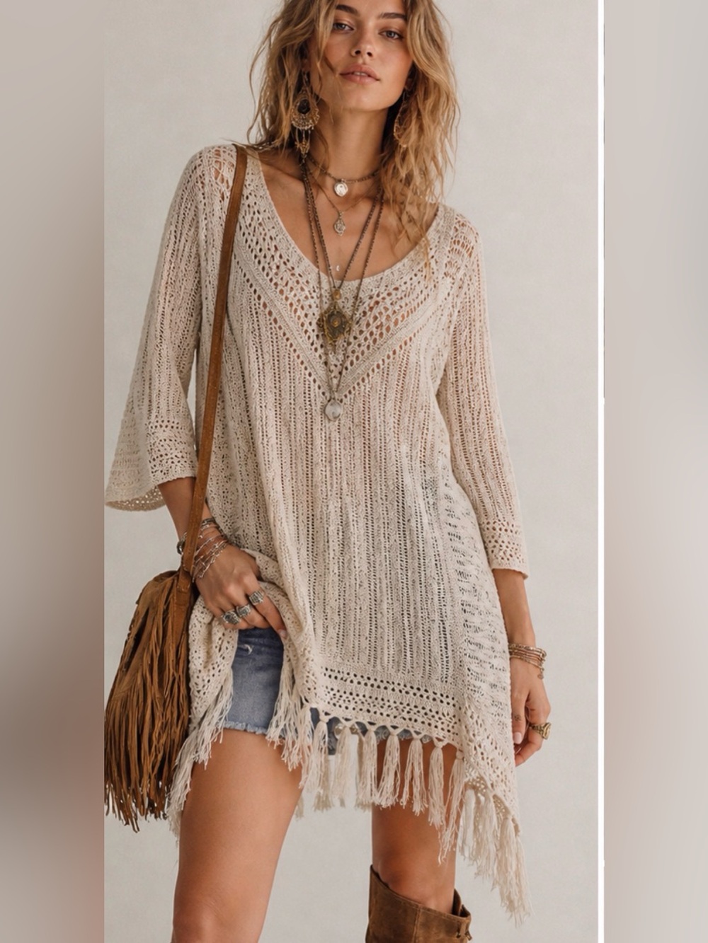 Anthropologie Crochet Tunic